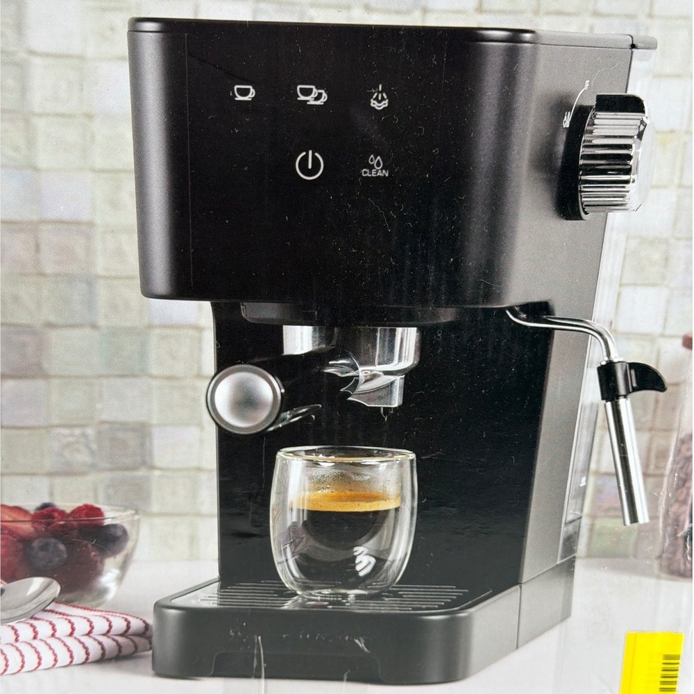 Mainstays Espresso Coffee Maker Machine Black 15 Bar Pump Touch Screen Tested